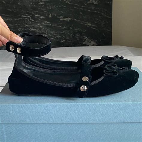 prada velvet ballerina.